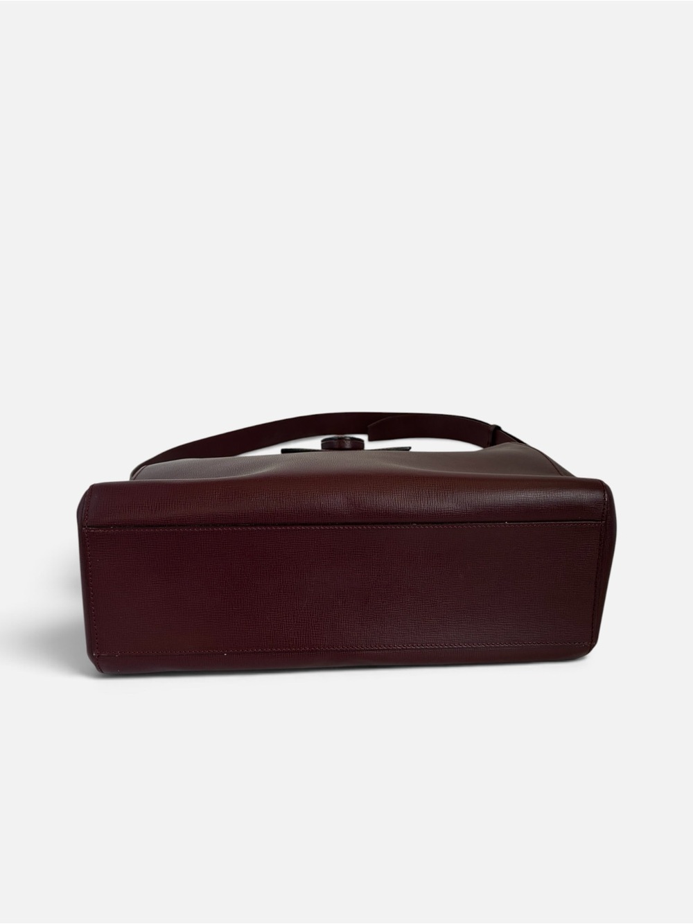 Cartier Burgundy Leather Shoulder Bag with Signature Flap - Picture 5 of 9